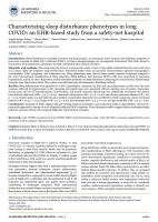 Characterizing sleep disturbance phenotypes in long COVID: anEHR-based study from a safety-net hospital